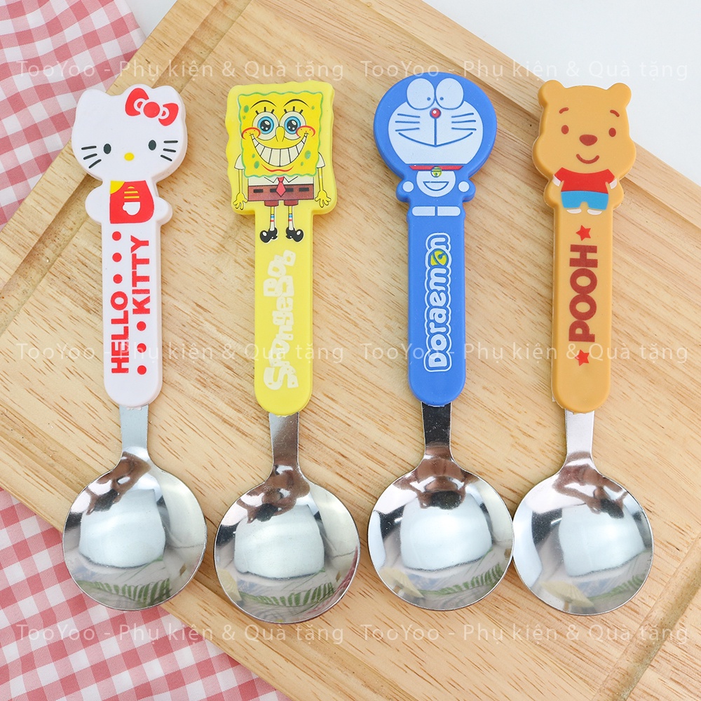 Muỗng tròn inox nhiều mẫu dễ thương cute TooYoo BK00402