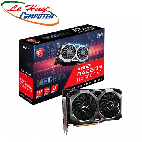 Card Màn Hình - VGA MSI Radeon RX 6600 XT MECH 2X 8G OCV1 (Hàng Renew Bảo Hành 1 Tháng)