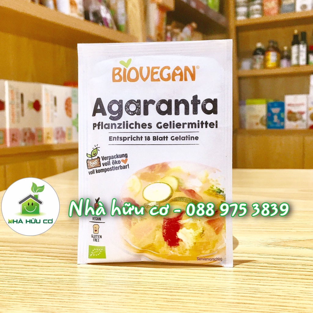 Bột rau câu hữu cơ Agar - Agar Biovegan 30g - Date: 31/5/2024