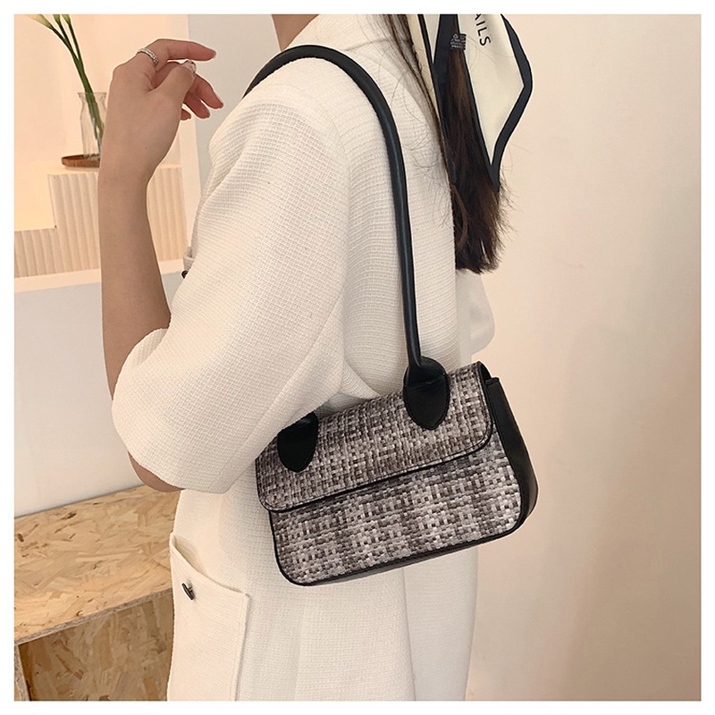 Túi Xách Đan Cói Hình Vuông Nhỏ Màu Sắc Nổi Bật NB00281