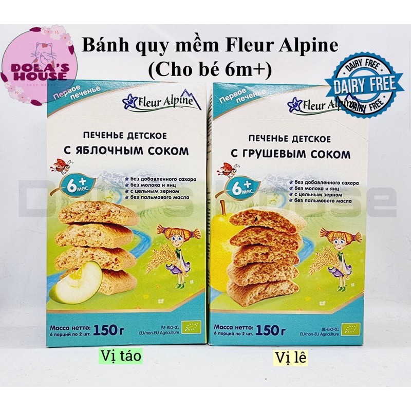 BÁNH QUY MỀM FLEUR ALPINE CHO BÉ 6M - KHÔNG CHỨA SỮA