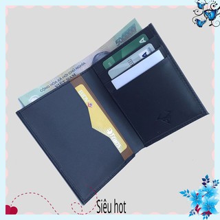 Ví Nam Da Bò Thật Kiểu Đứng - Bảo Hành 12 tháng - Full box | Bóp Nam Đẹp DTR tien_10shop