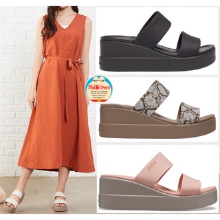 Dép Lê cao gót quai ngang Cross Brooklyn đế cao 6cm