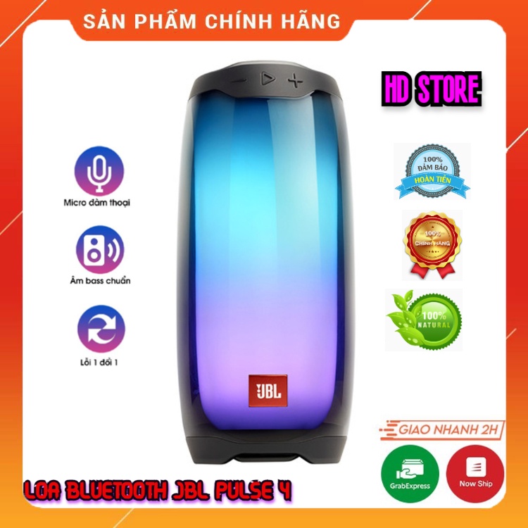 Loa Bluetooth Pulse 4 Đèn Led 360 Âm Thanh Chuẩn Bass Căng Đét, Hàng Cao Cấp, Thiết Kế Siêu Đẹp Mắt