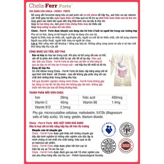 Viên bổ sung sắt Chela-Ferr Forte