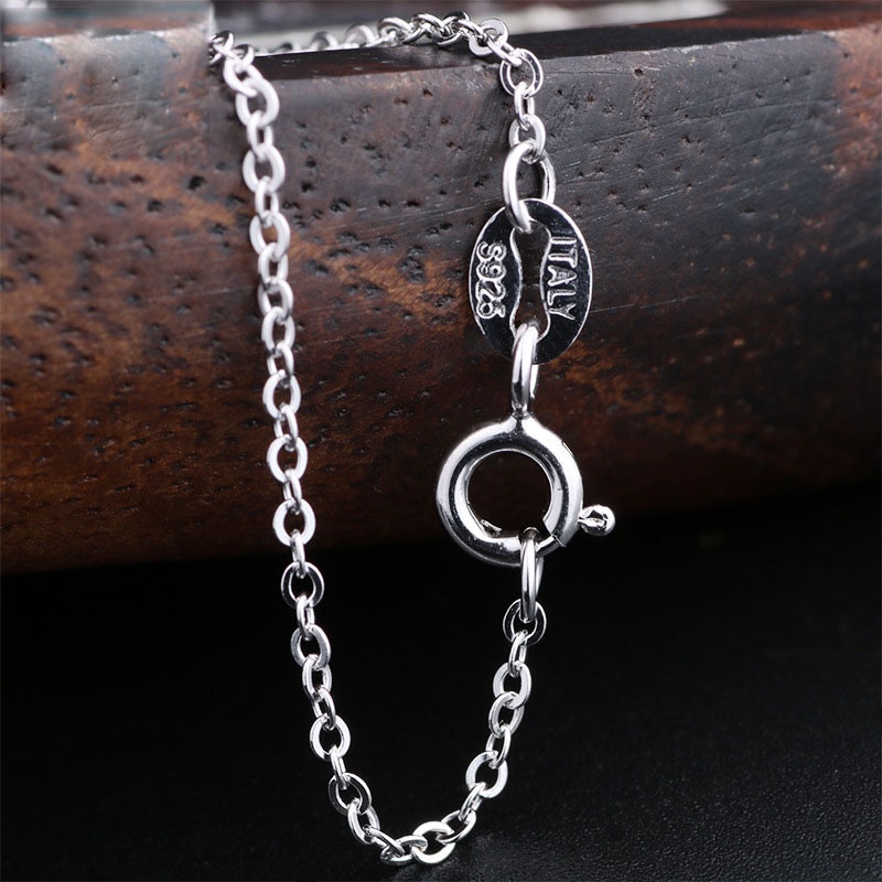 [Hàng Có Sẵn] Vòng cổ Bạc Sterling 925 Dài 1.2MM Nhiều Kiểu Dáng Thời Trang Cho Nữ