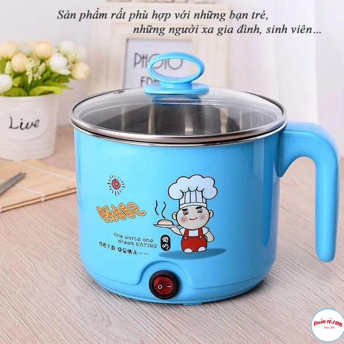 Combo 4 Ca Nấu Mì - Nồi Lẩu Điện Mini Siêu Tiện Lợi 18cm  00451-1