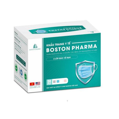 HỘP KHẨU TRANG Y TẾ 4 LỚP Boston (MÀU XANH)