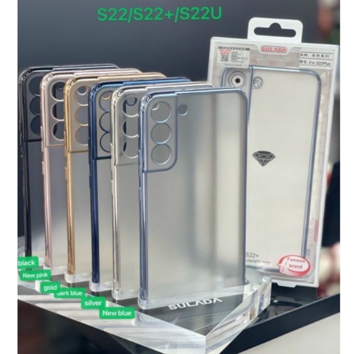 Ốp lưng Viền Màu Lưng Nhám Sulada Dành Cho những chiếc Samsung S22, S22 Plus, S22 Ultra mẫu mã mới nhất siêu bảo vệ máy