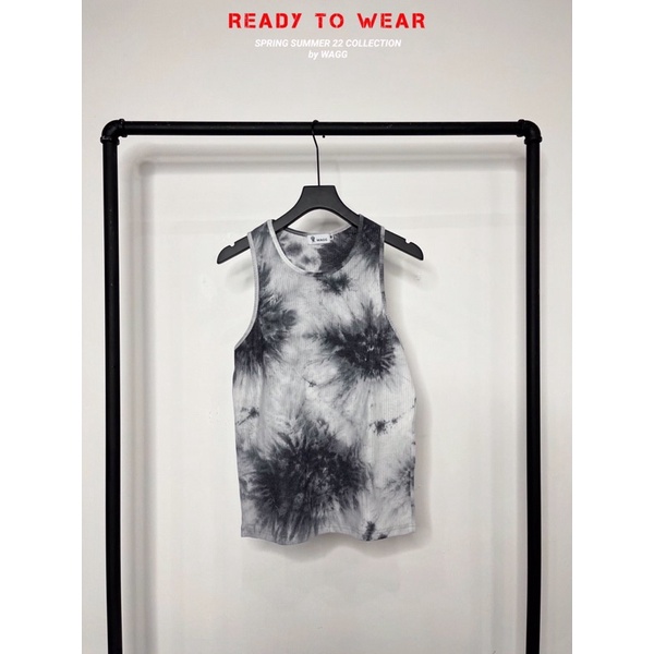 Áo ba lỗ nam hoạ tiết loang xám cao cấp WAGG