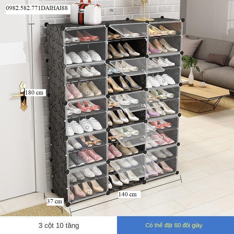 kệ_tủ giày lắp ghép có nắp đậy 30 ô kín đáo sạch sẽ lắp ghép đơn giản tiết kiệm diện tích sâu 47 cm
