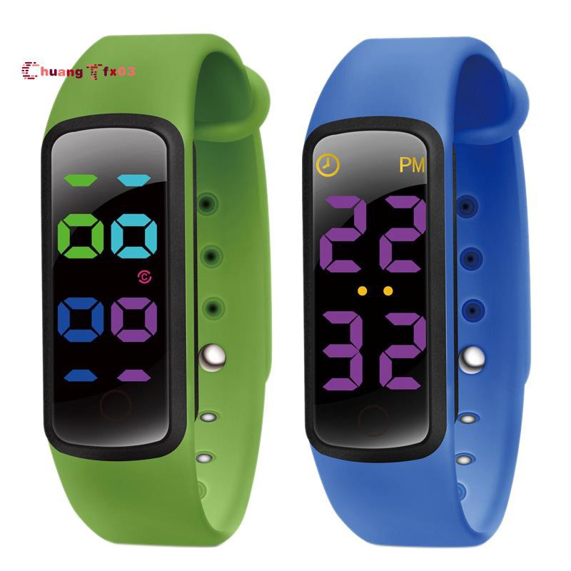 2Pcs Potty Training Watch - Water Resistant Baby Reminder Timer - Urinal Trainer for Girls and Boys -Led Display, 9 Loop Songs - Green & Blue