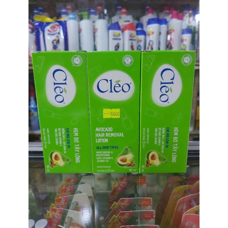 Kem tẩy lông toàn thân CLEO 90ml chiết xuất bơ