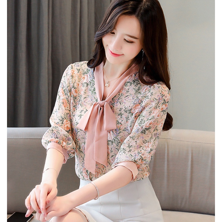 B749 ÁO HOA SƠ MI TAY LỠ SALE LẺ SALE