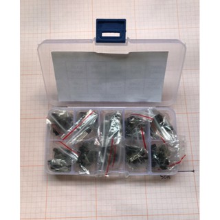 Hộp transitor tổng hợp 10 loại NPN và PNP từ BC337 tới C1815