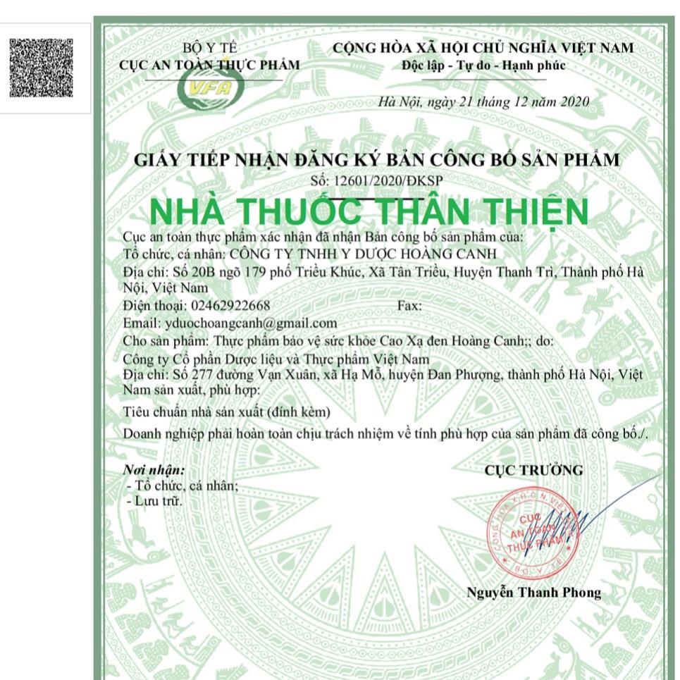 Cao xạ đen Hoàng Canh - Hỗ trợ tăng cường khả năng chống oxy hoá, giúp giải độc gan (100g)