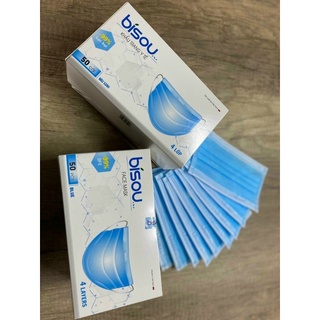 Khẩu Trang Y Tế BISOU 4 Lớp Kháng Khuẩn Hộp 50c