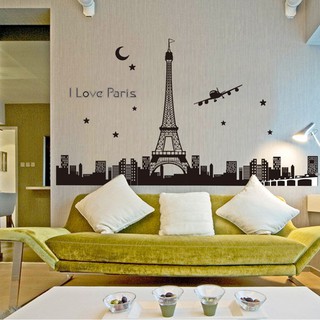 Miếng Dán Tường Hình Tháp Eiffel Hiệu Ứng Dạ Quang