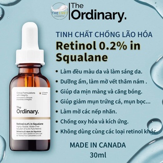Serum chống lão hoá, sạm, nám - The Ordinary Retinol 0.2% in Squalane