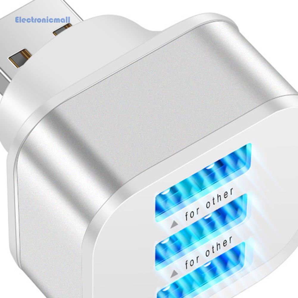 Bộ Chia 3 Cổng Usb 2.0 Kiêm Sạc Điện Thoại Có Đèn LED Báo Hiệu