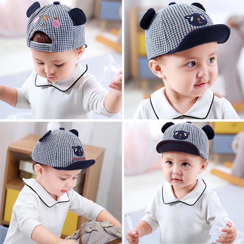 Mũ Lưỡi Trai Thiết Kế Tai Gấu Đáng Yêu Thời Trang Cho Bé Trai