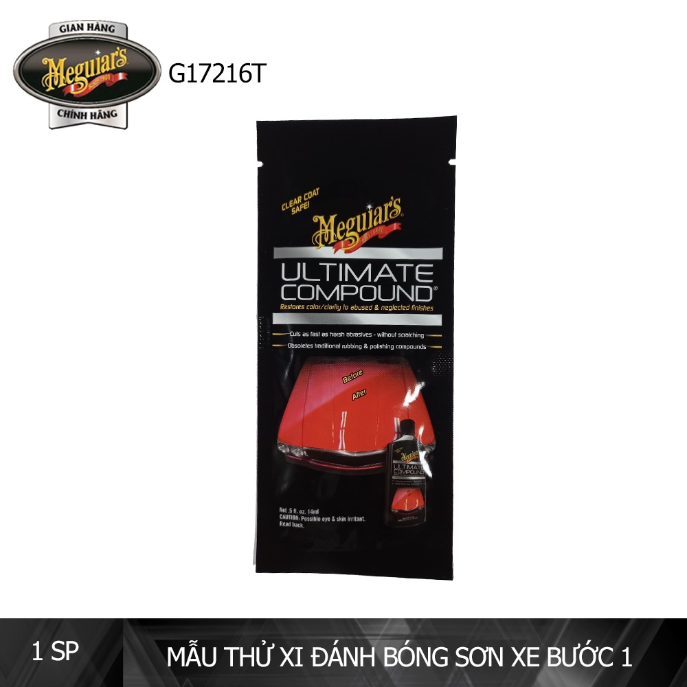 [Mẫu dùng thử] Meguiar's Xi đánh bóng bề mặt sơn xe ô tô (Xi bước 1) - Ultimate Compound - G172001T