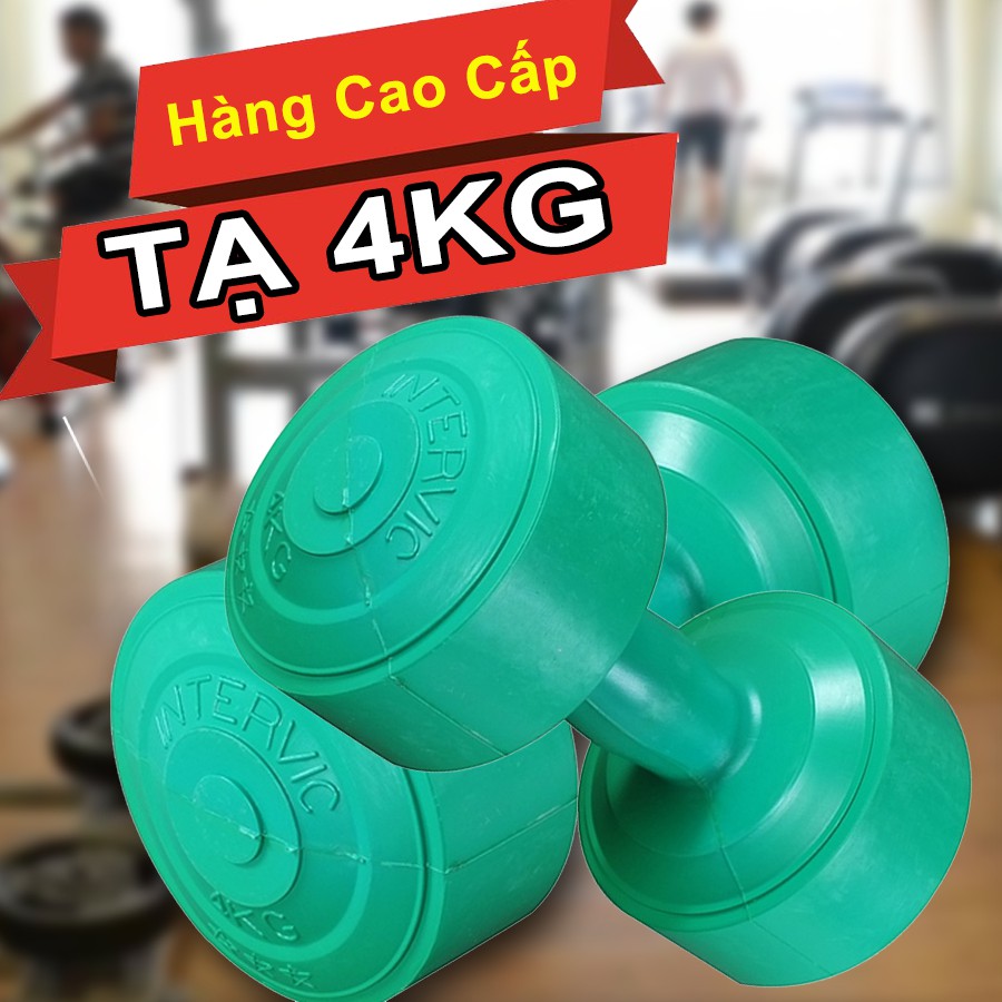 Tạ nhựa tay cao cấp 4kg | Tạ tay bằng nhựa cao cấp 4 kg dùng để tập tại nhà siêu tiết kiệm thời gian