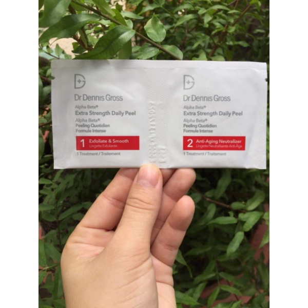 [ xả lỗ date 2026]  Dr Dennis Gross alpha beta peel tẩy da chết sét 2 gói