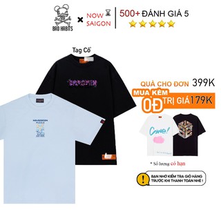 Áo thun bad habits người máy Cracken unisex Nam nữ Áo thun tay lỡ vải cotton