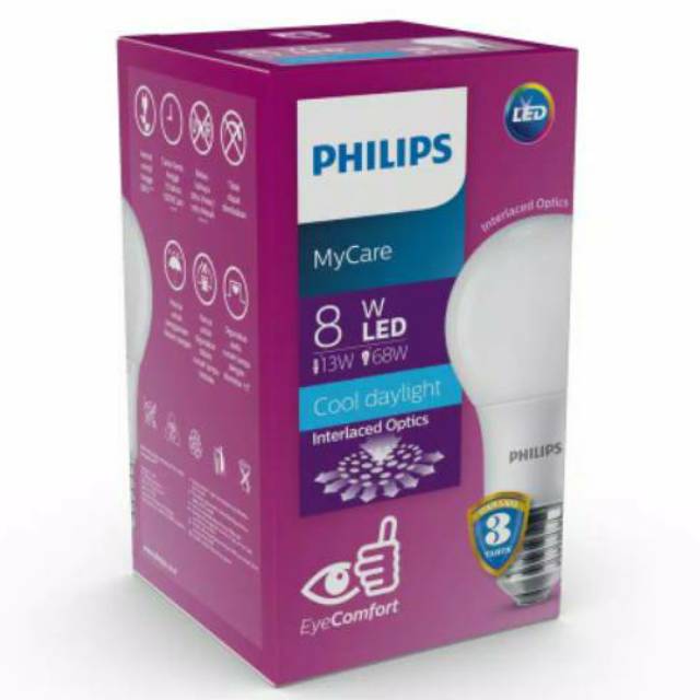 Philips My Care Ốp Điện Thoại Màu Trắng / Vàng / Trắng Ấm Áp Cho My Care 8 Watt