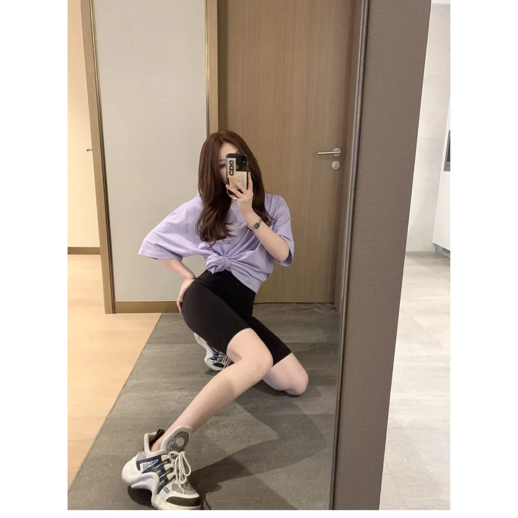 Quần legging nữ lửng ngố hffm cao cấp cạp cao nâng mông cotton dày dặn ChiChi HM03 | WebRaoVat - webraovat.net.vn