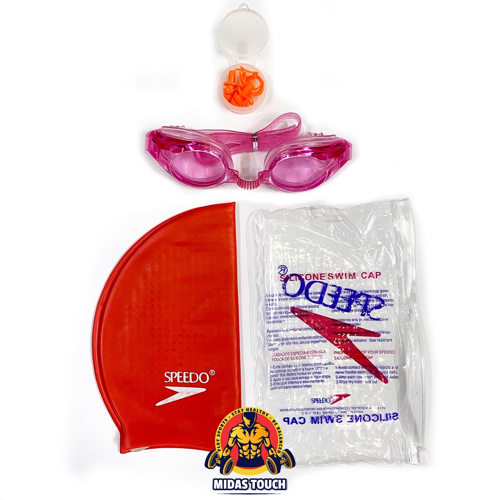 Combo Kính Bơi BALANCE Trẻ Em và Nón Bơi Chất Liệu Silicone Co Giãn Tốt Thoải Mái Form Ôm