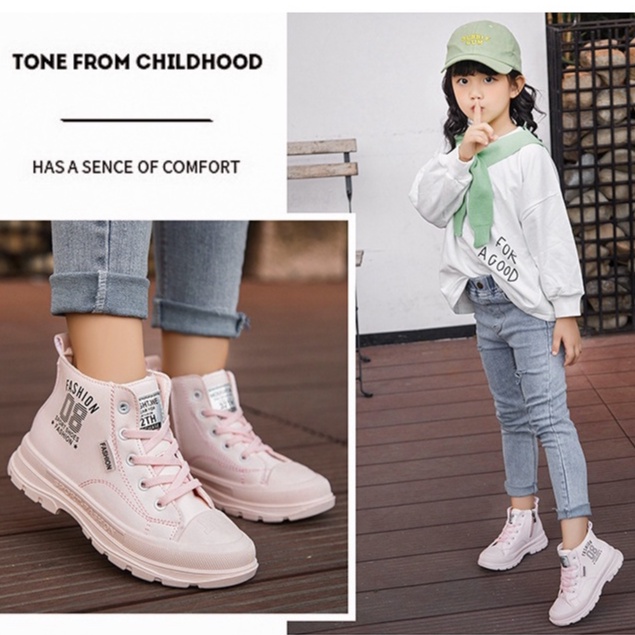 Giày cao cổ bé gái phong cách Hàn Quốc Ta73 - Mẫu mới