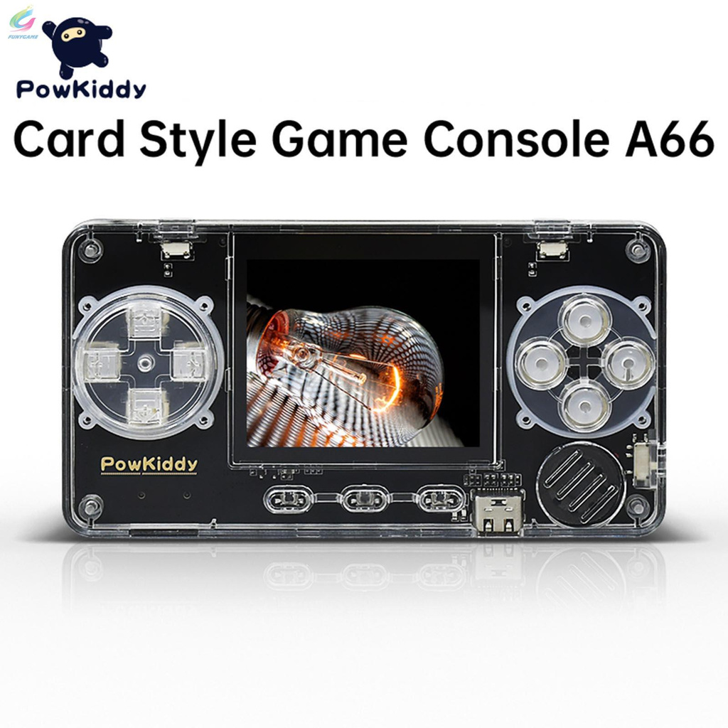 Shipped within 12 hours】 Powkiddy A66 Game Console Retro Games WiFi Pairing Game 16G Built-In 4000 Games Mini Pocket Video Player 2 IN 320*240 Handheld Game Console Emulator For PS1 kid Gift [fun]