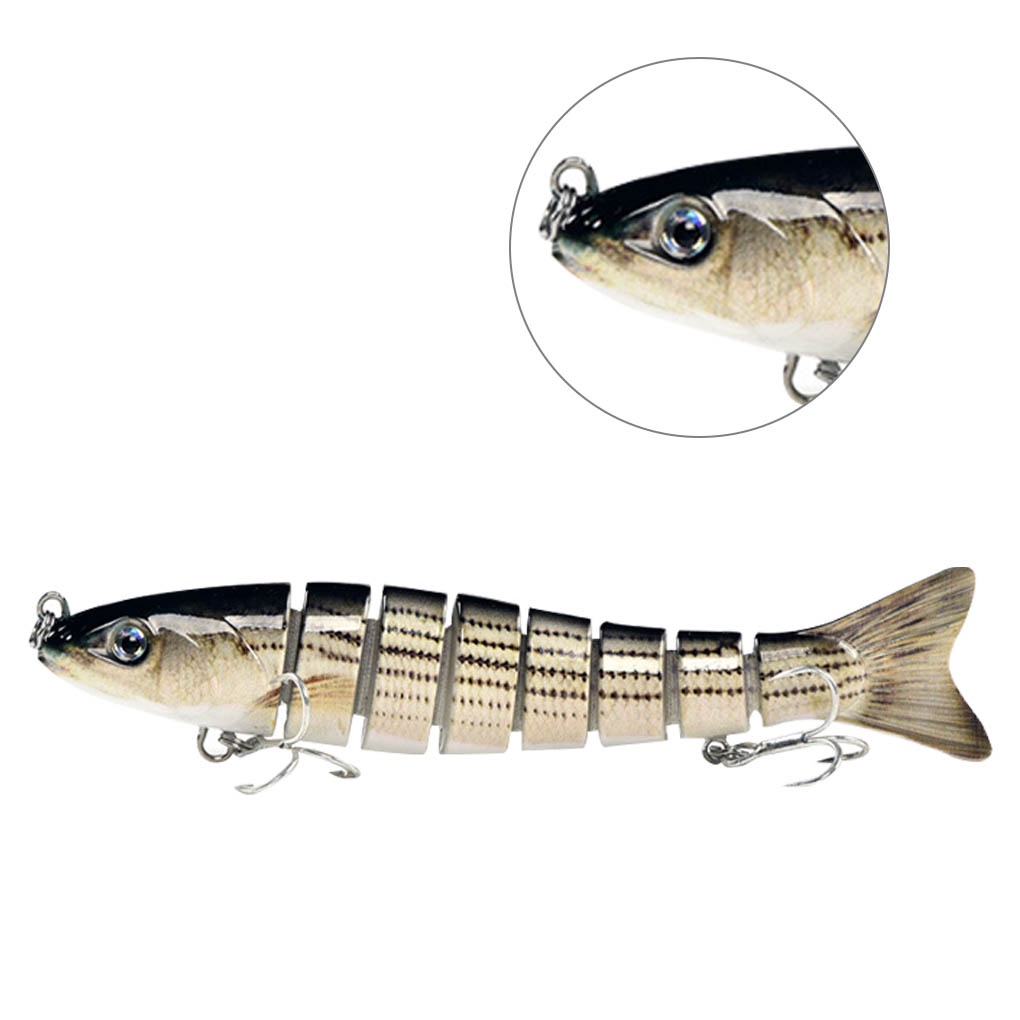 [Global] Wobbler Bait Lure Jig Crankbait Fishing Multi-sectional Sinking Swimbait with Claw Barb Hook