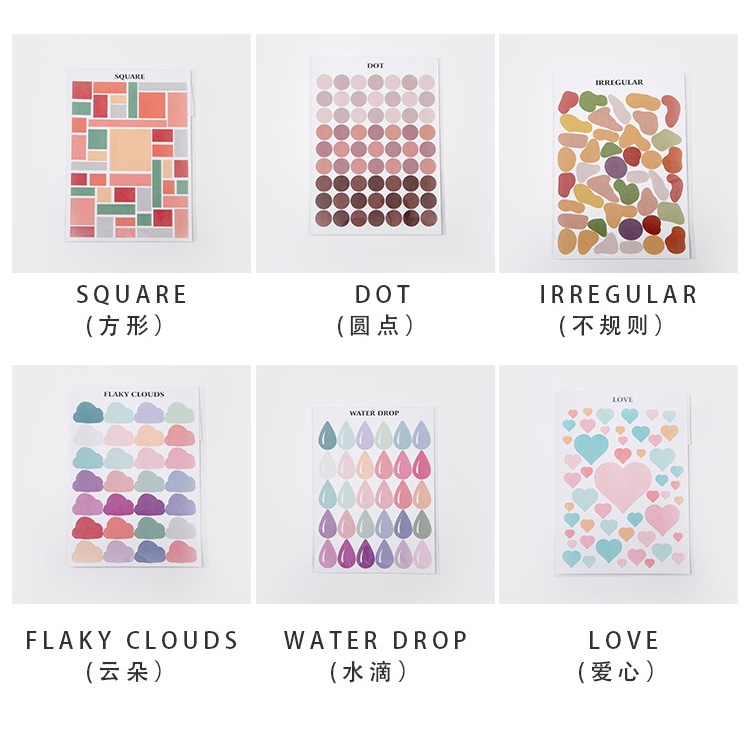 Set Sticker trang trí dễ thương cute, hình dán trang trí sổ tay sổ nhật ký thiệp, quà tặng