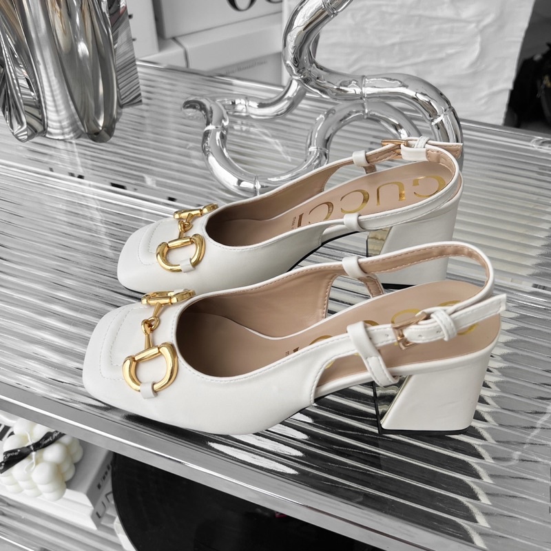 SORAMI.SHOES-Giày cao gót nữ bít mũi xích ngang [FULLBOX] gót 7p vuông siêu xinh