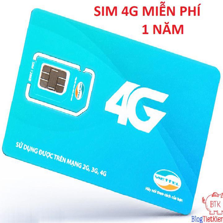 [Mã 229ELSALE hoàn 7% đơn 300K] SIM 4G VIETTEL DÙNG TRỌN GÓI 1 NĂM KHÔNG CẦN NẠP THẺ