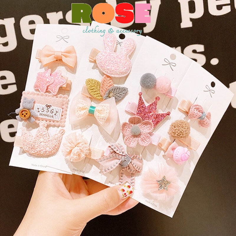 Set kẹp phong cách hàn quốc cho bé