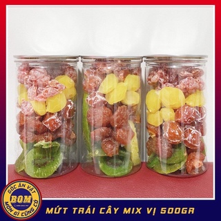 Mứt mix trái cây mix 5 vị 500gr - góc ăn vặt bom