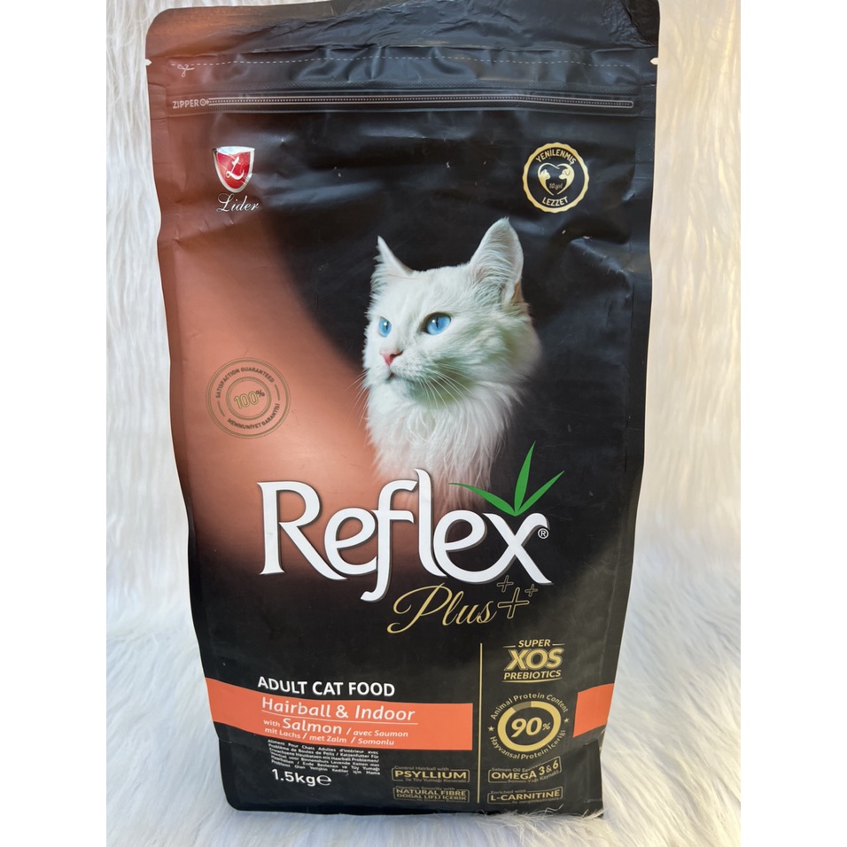 Thức ăn tiêu búi lông cho mèo trưởng thành Reflex 1,5kg, Thức ăn phòng ngừa sỏi thận và tiết niệu cho mèo Reflex