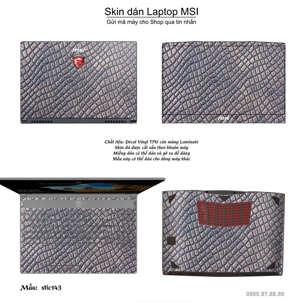 Skin dán Laptop MSI in hình Hoa văn sticker nhiều mẫu 24 (inbox mã máy cho Shop)