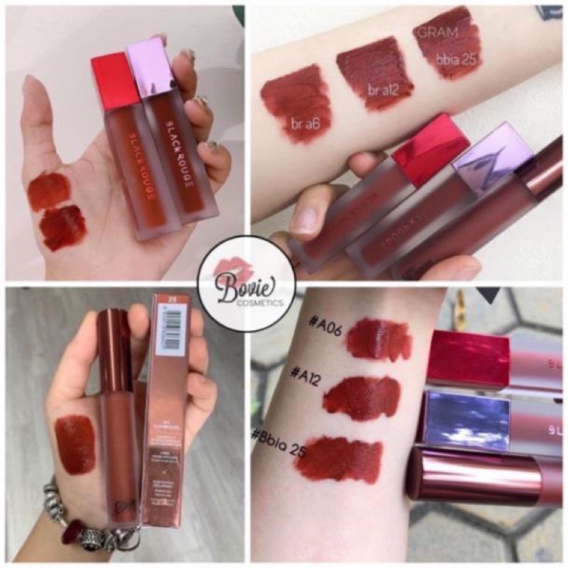 Son Kem lì Black Rouge Air Fit Velvet Tint A06 / A12 / BBIA 25 / BBIA 36 / BBIA 38