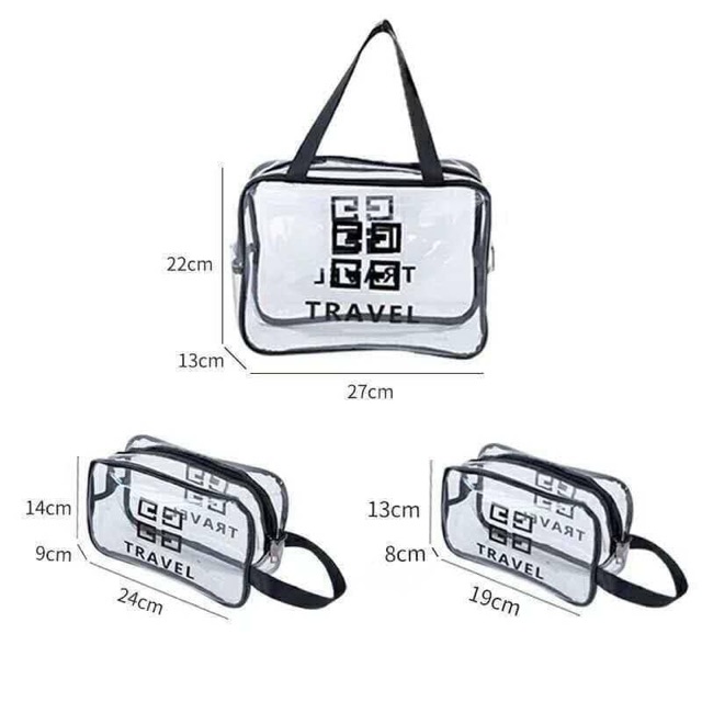 Sét 3 túi Travel bằng nhựa đa năng