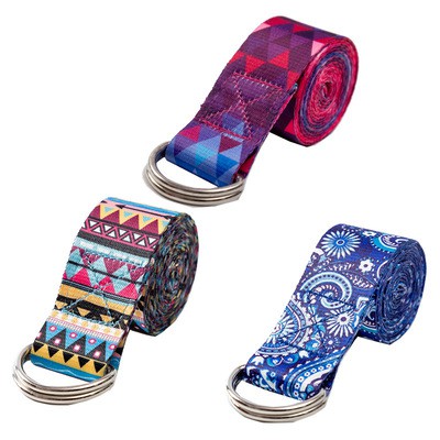Dây Tập Yoga NATURE YOGA  Hoa Văn Cao Cấp 1,83m – Yoga Strap