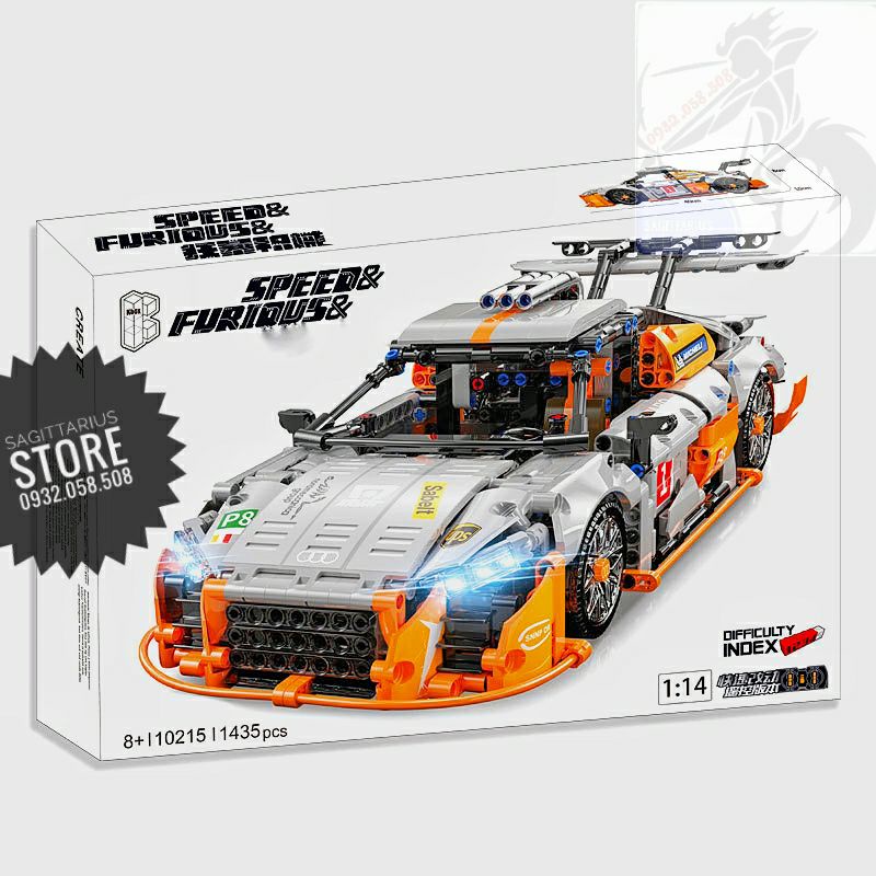 Lego Kbox 10215 Lắp Ráp Siêu Xe Audi R8 V10 1:14