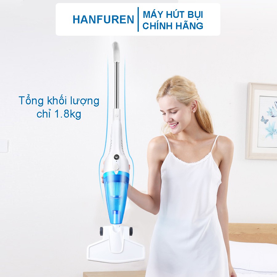 [HANFUREN] Máy Hút Bụi Gia Đình Cầm Tay HANFUREN LF-07A Công Suất 600W Lực Hút 15000Pa Kèm 9 Đầu Hút Bảo Hành 6 Tháng