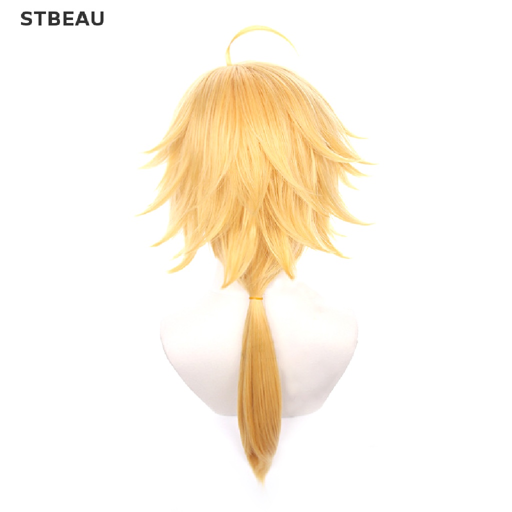 [cxSTBEAU] Genshin Impact Tohma Wig Cosplay Synthetic Short Straight Ponytail Thoma Hair  MME