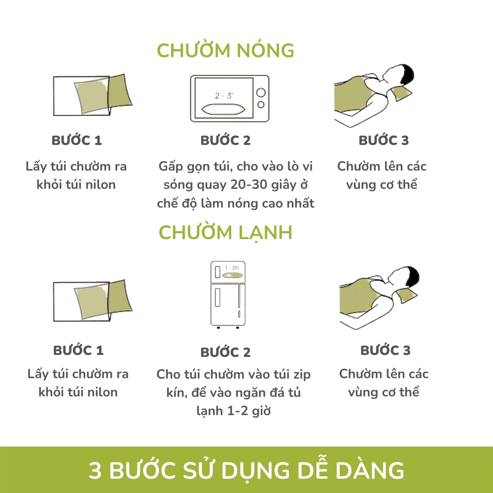 Túi Chườm Mắt Thảo Dược HAPAKU, Chườm Nóng Lạnh Thư Giãn, Giảm Mỏi, Đỡ Đau Đầu, Giảm Quầng Thâm Mắt