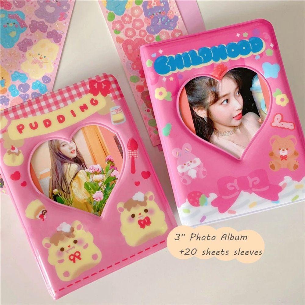 Album Ảnh 40 Ngăn Họa Tiết Trái Tim Tình Yêu Giá Đỡ